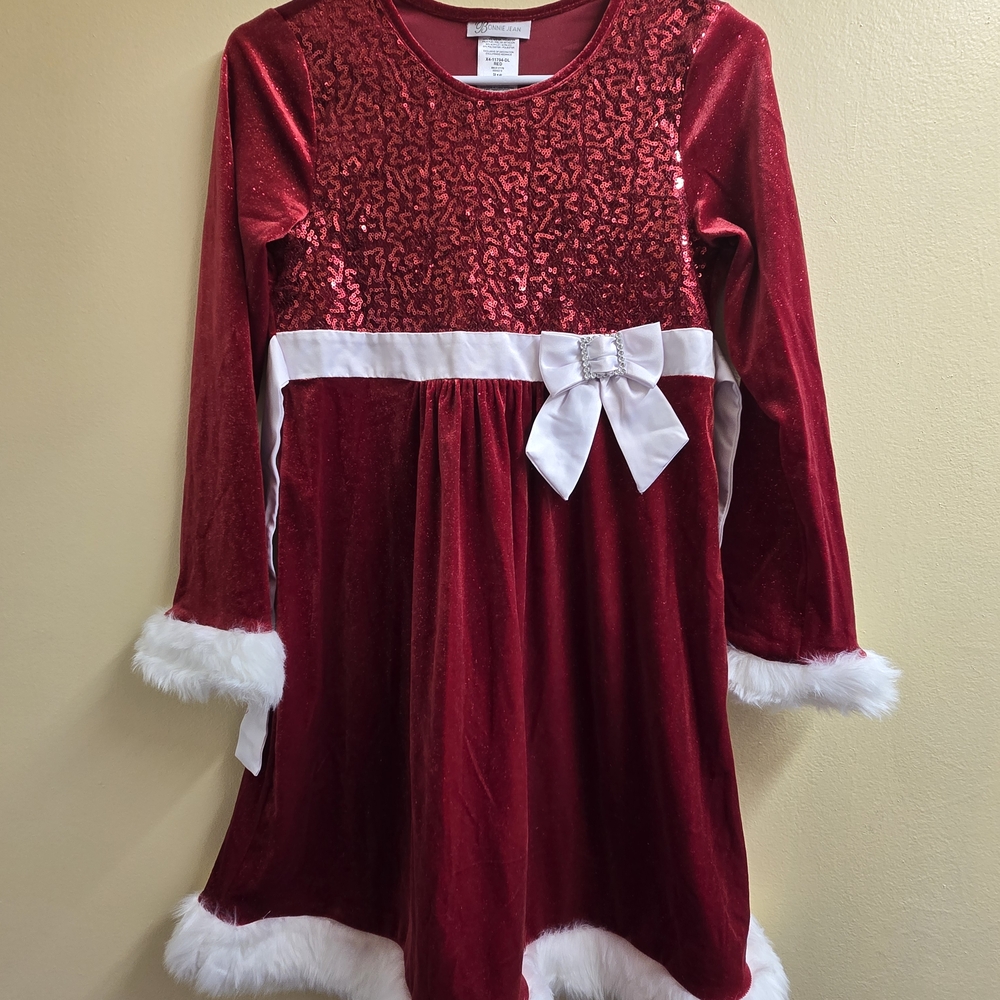Bonnie Jean Red Sequin Dress Size 16 Christmas Dress
